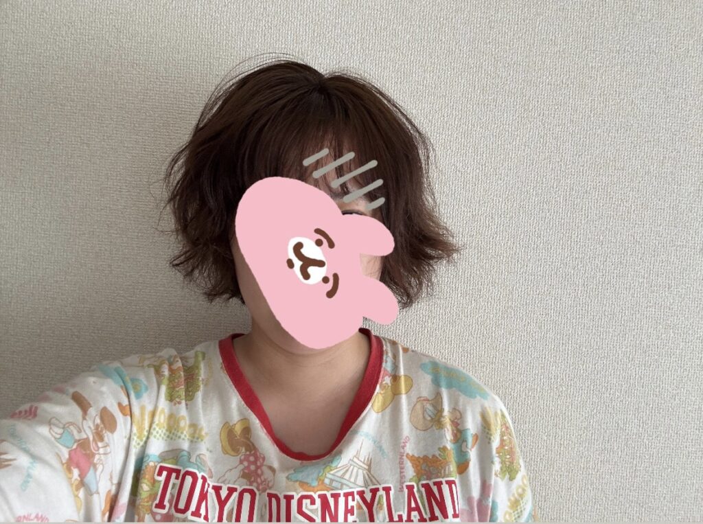 アンドハニーヘアオイル ピンク before